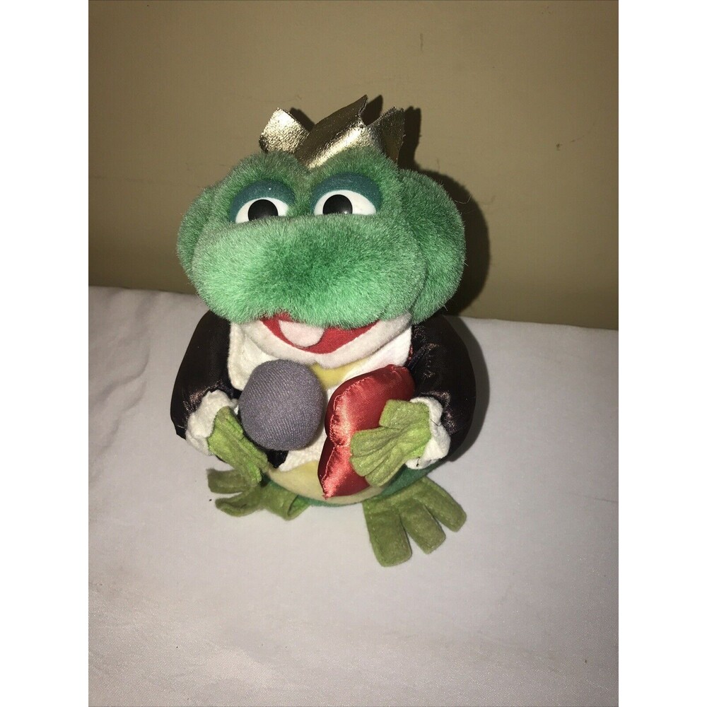 Vintage Electronic Singing‎ Dancing Frog Prince Valentine Plush GAF untested